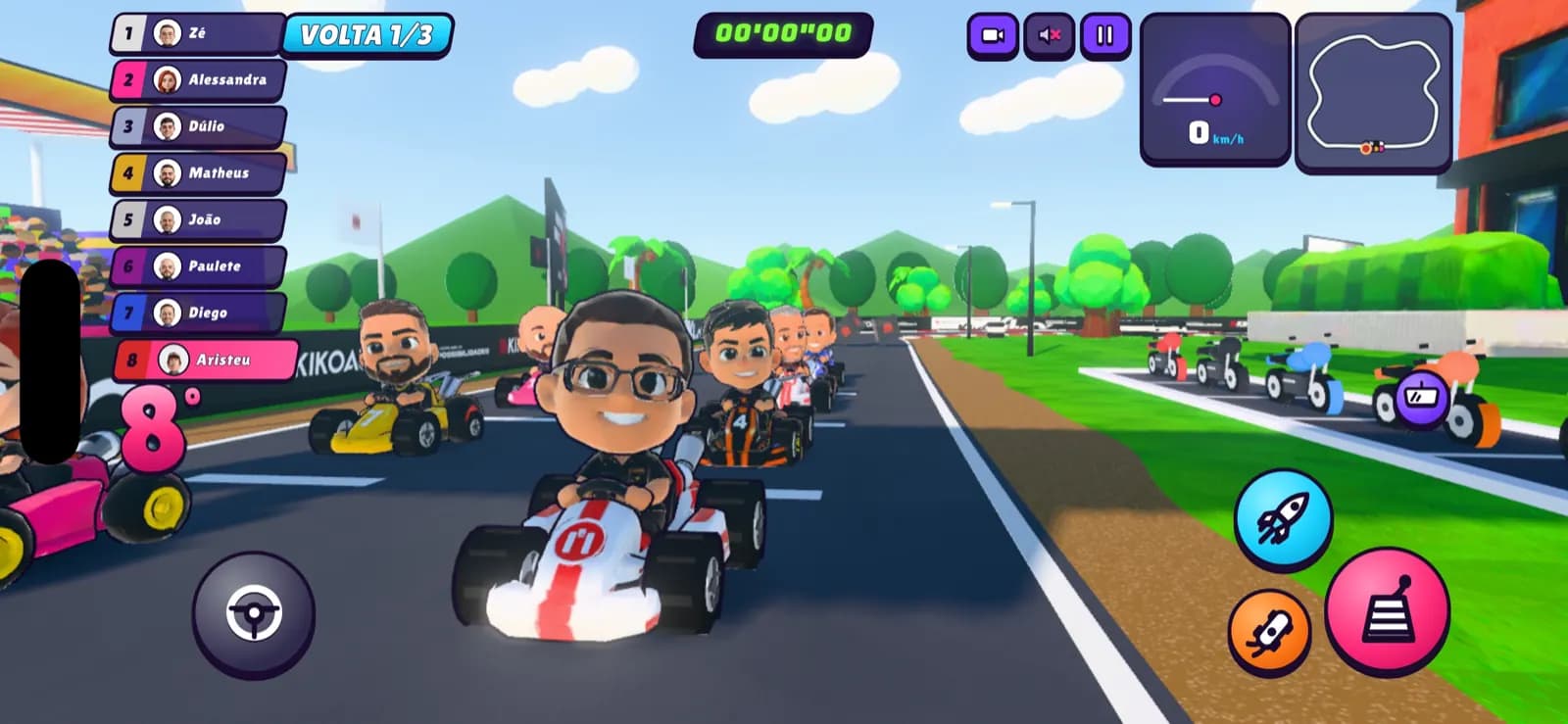 Corrida no Aristeu Kart