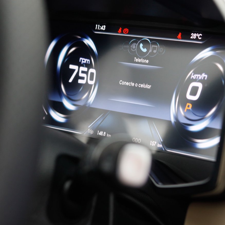 O painel de um carro